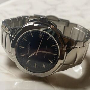 Nautica Pacific Series Silver and Black Men's Watch